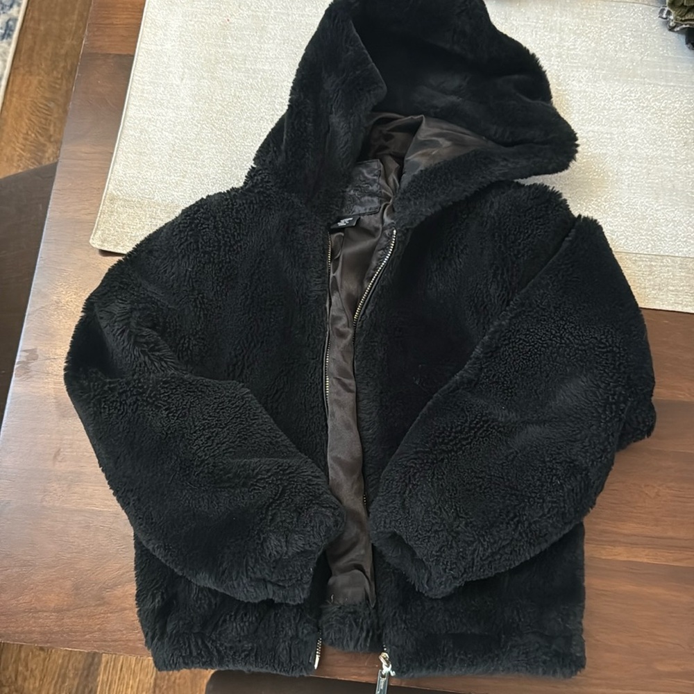 Black girls jacket-size medium 10/12